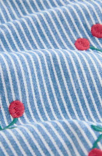 Kids' Cherry Embroidered Denim Shorts