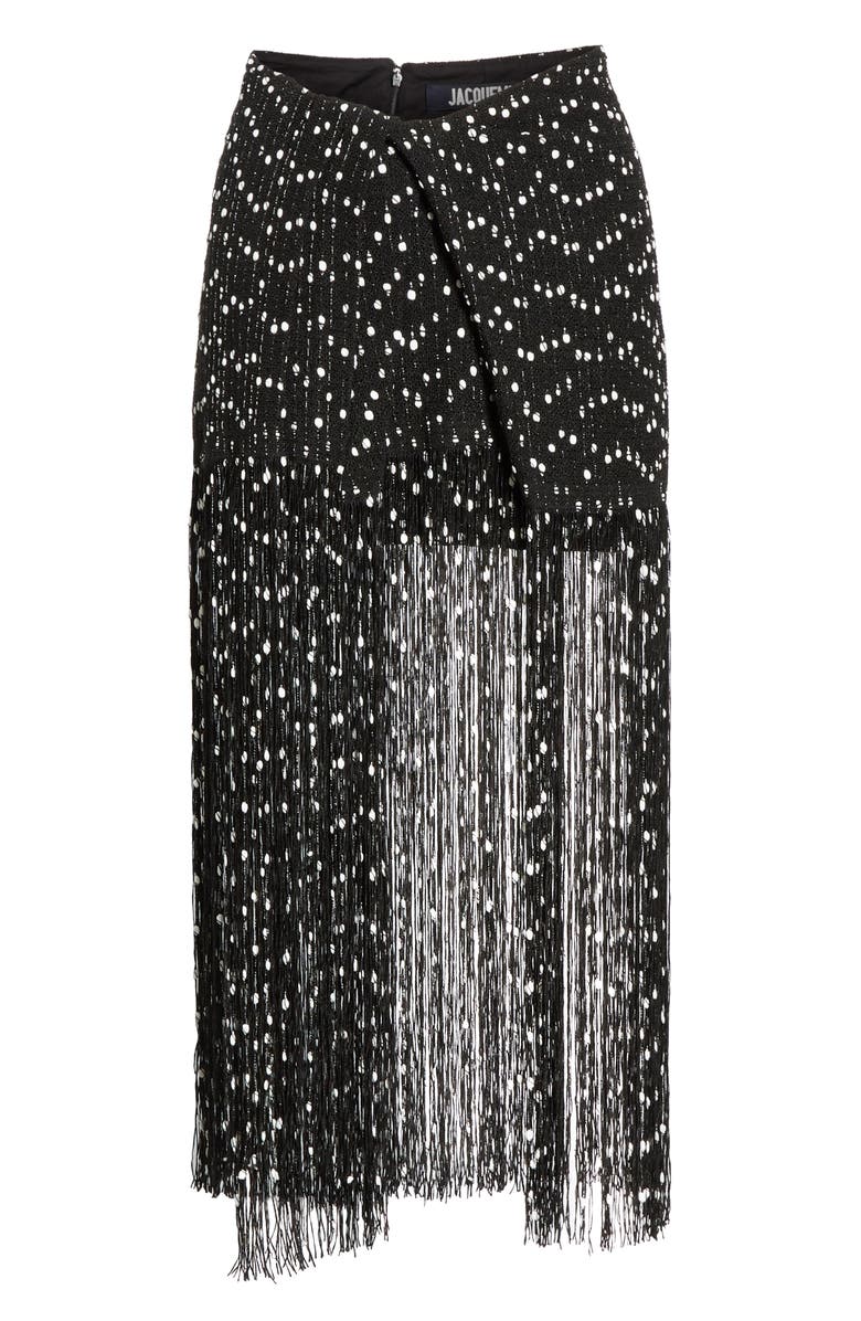 Jacquemus La Jupe Capri Fringe Skirt, Alternate, color, 