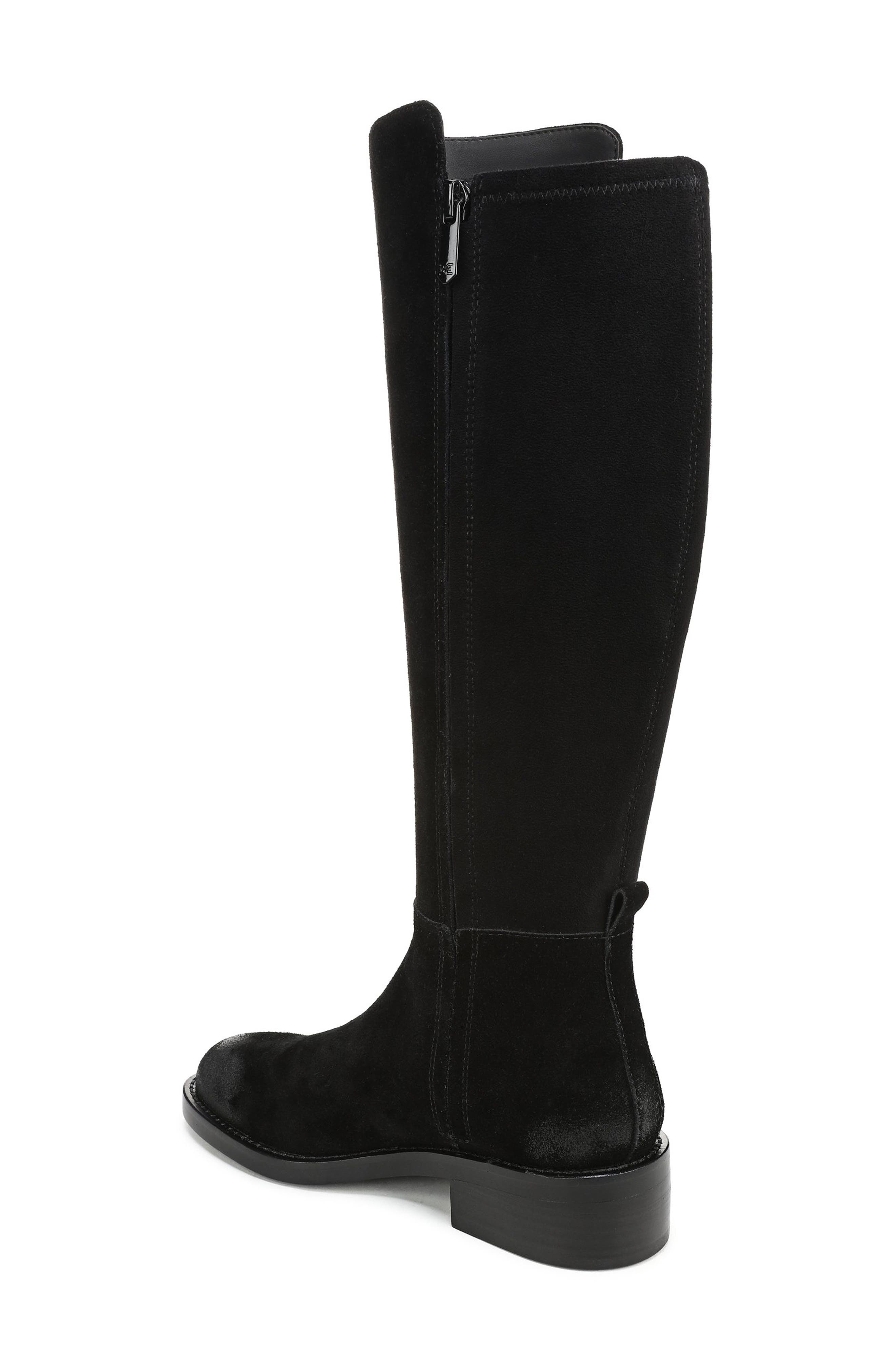 Marin Stretch Suede Knee High Boot, Alternate, color, BLACK