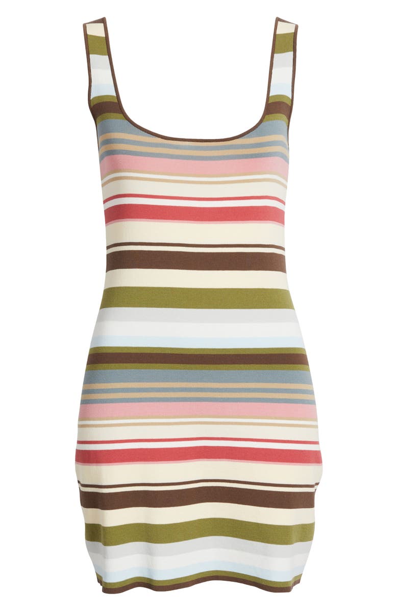 Faithfull the Brand Enya Stripe Tank Minidress, Alternate, color, Meleu Stripe - Multi