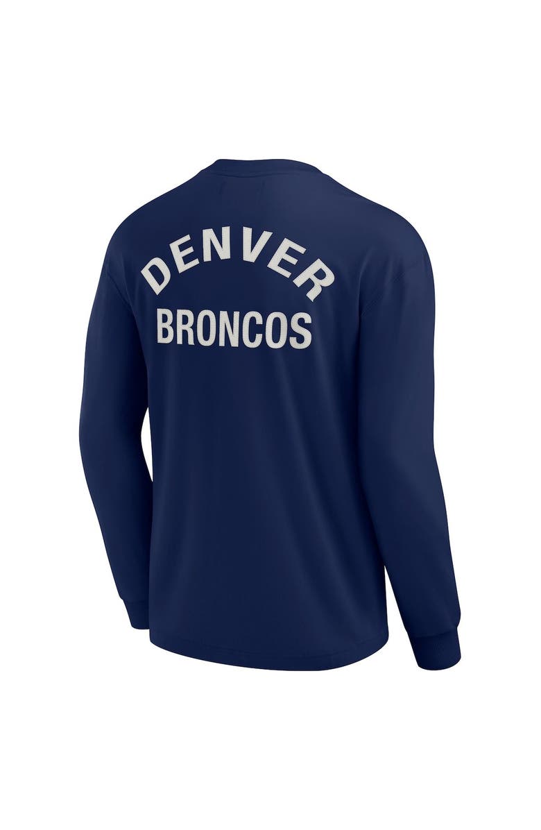 Fanatics Signature Unisex Fanatics Signature Navy Denver Broncos Elements Super Soft Long Sleeve T-Shirt, Alternate, color, 