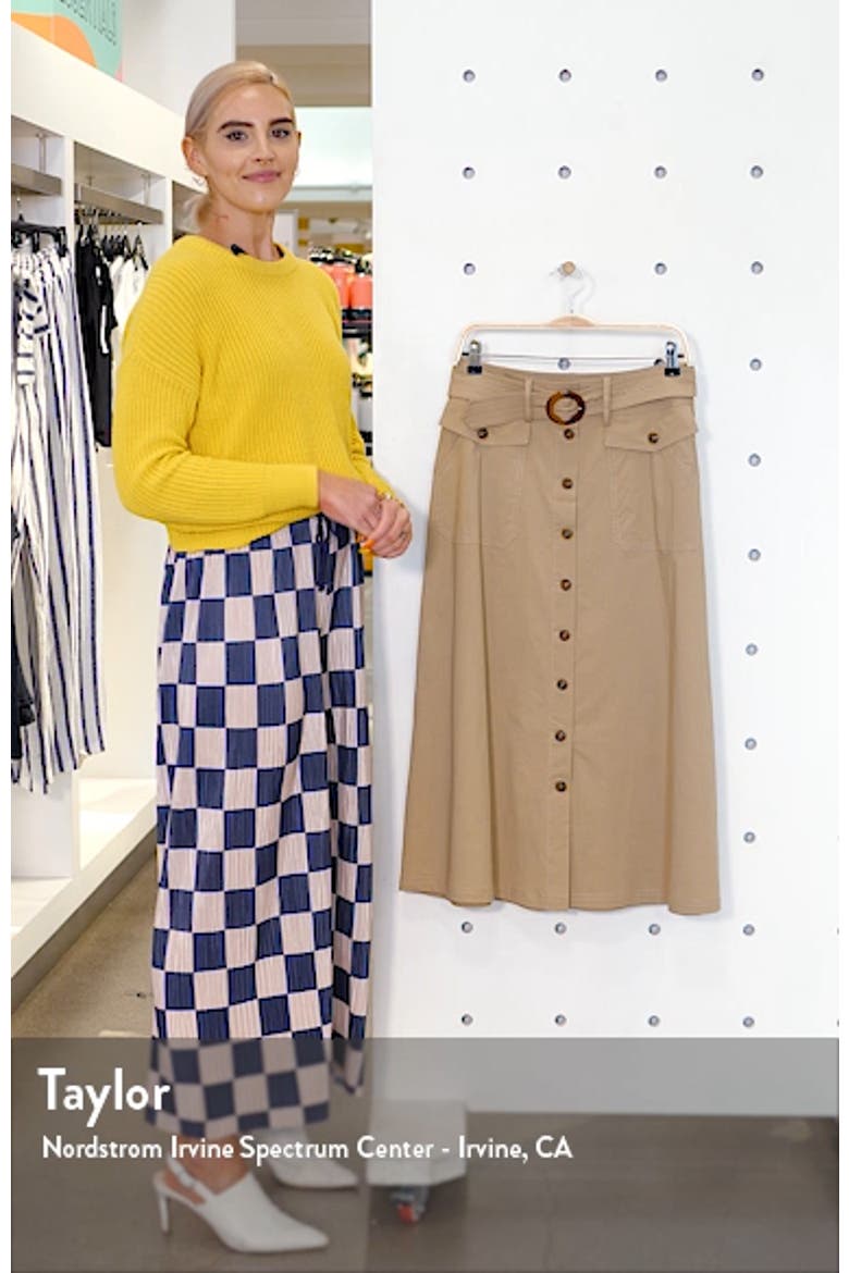 Button Front Midi Skirt video