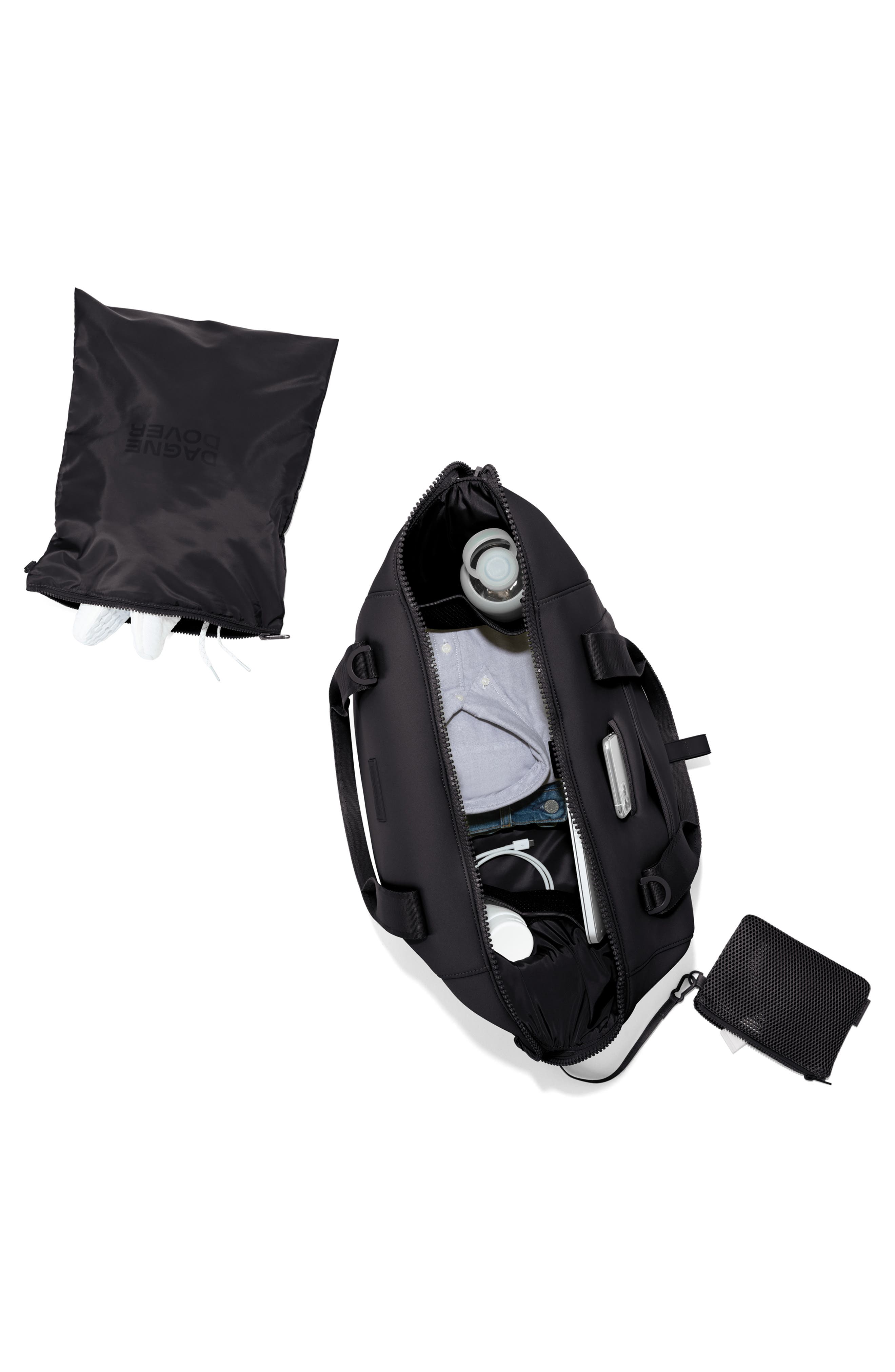 Dagne Dover Landon Large Neoprene Carryall, Alternate, color, Onyx