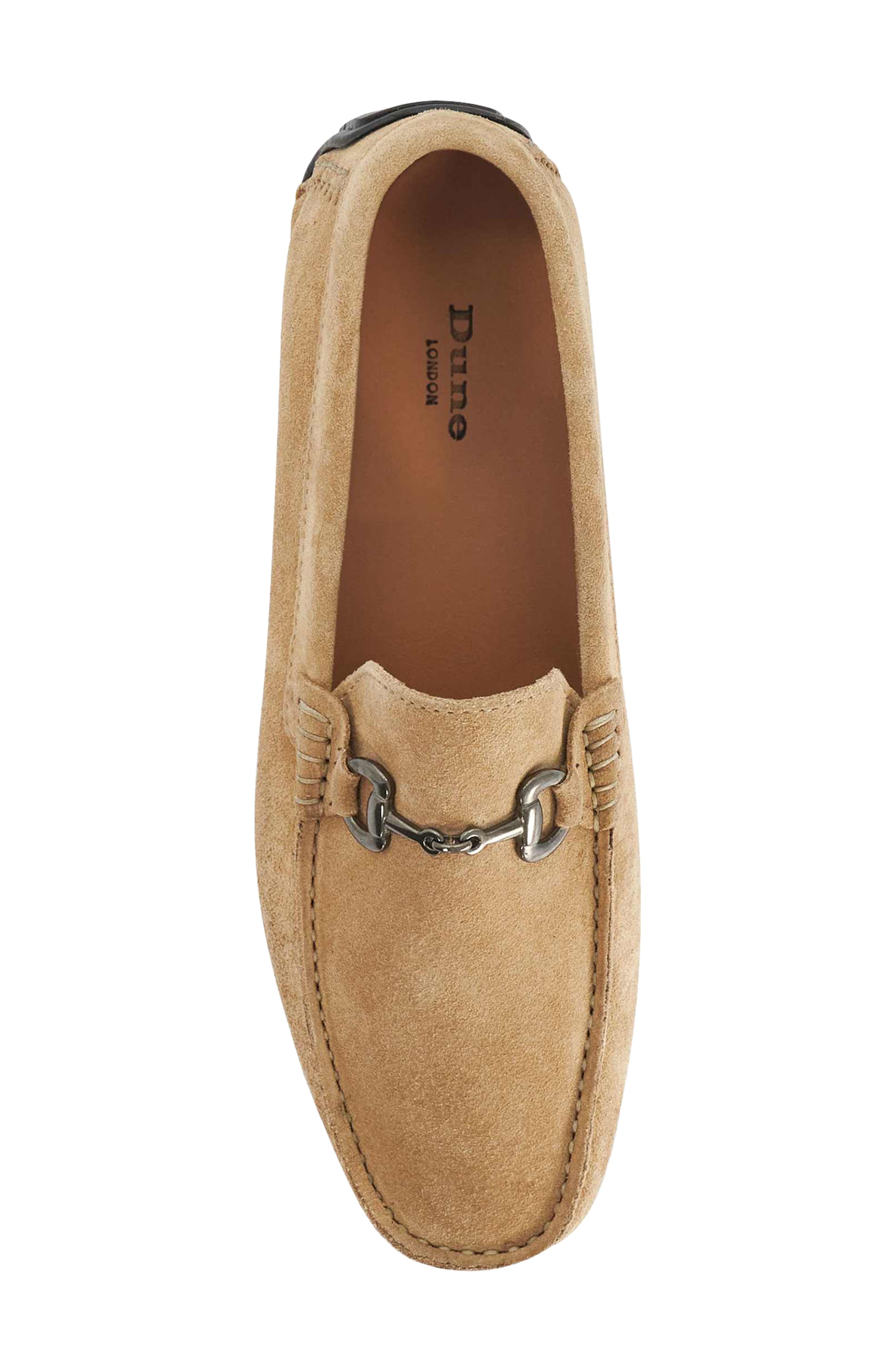 Dune London Brackon Leather Bit Loafer, Alternate, color, Taupe/ Suede