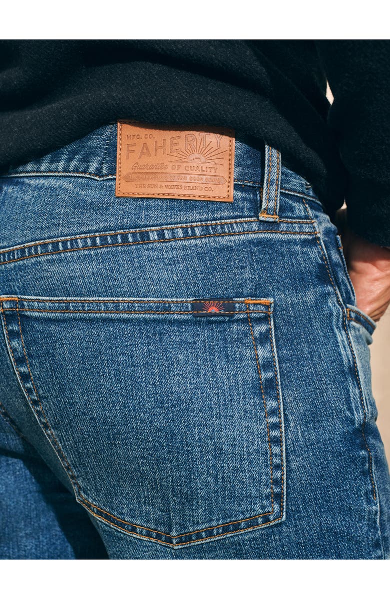 Faherty Slim Straight Leg Organic Cotton Jeans, Alternate, color, 