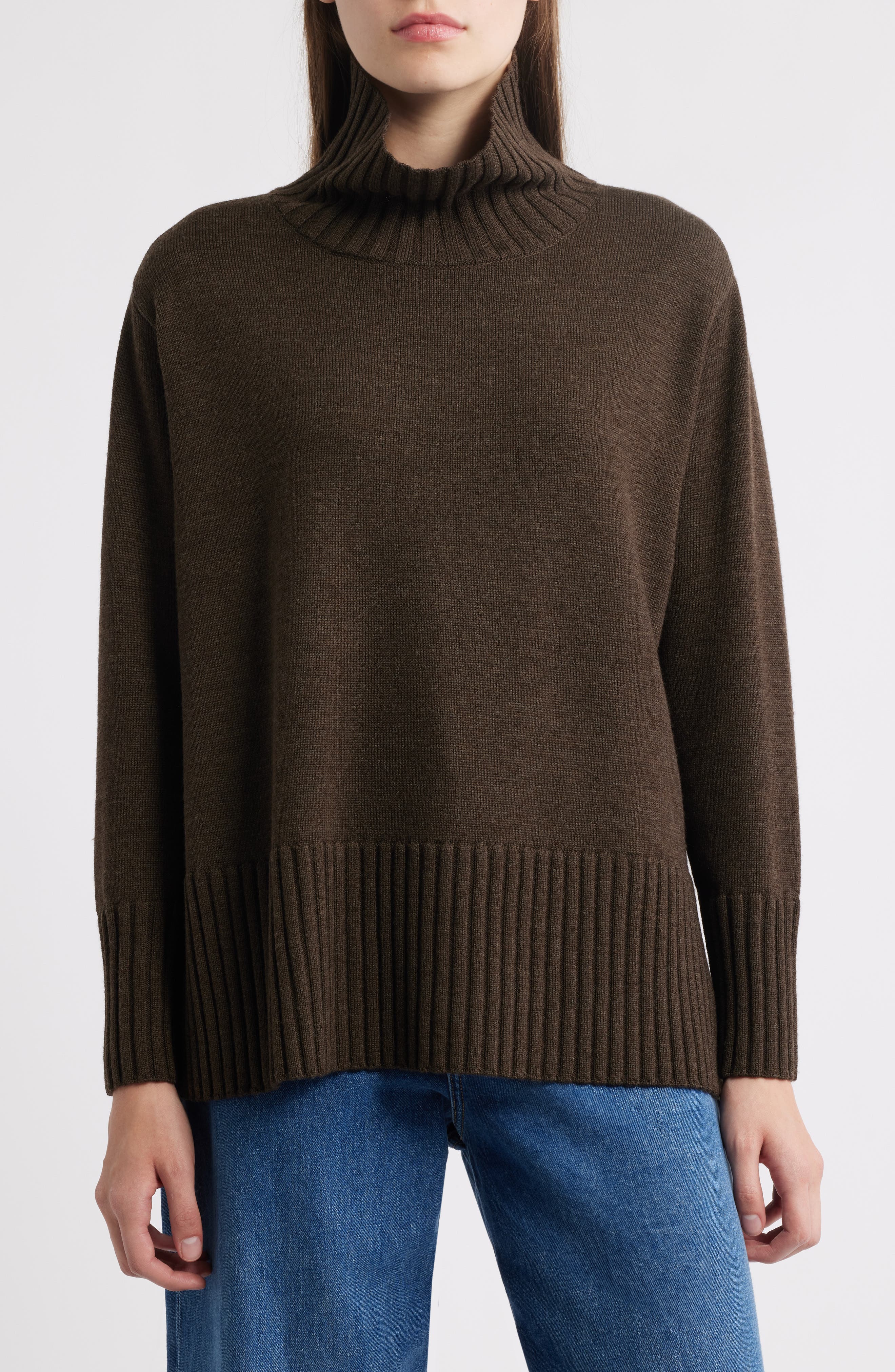 Eileen Fisher Turtleneck Merino Wool Sweater