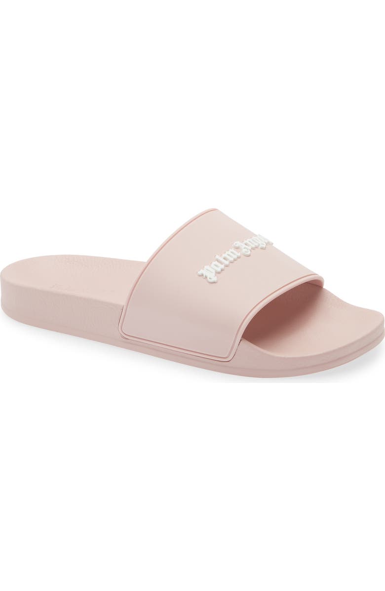 Palm Angels Logo Pool Slide Sandal, Main, color, Pink White