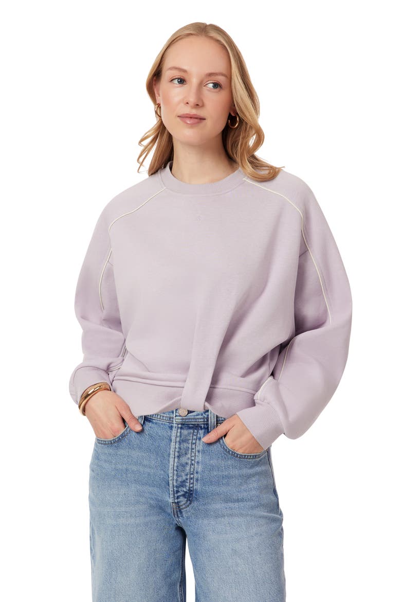 Piped Crewneck Sweatshirt, Alternate, color, IRIS