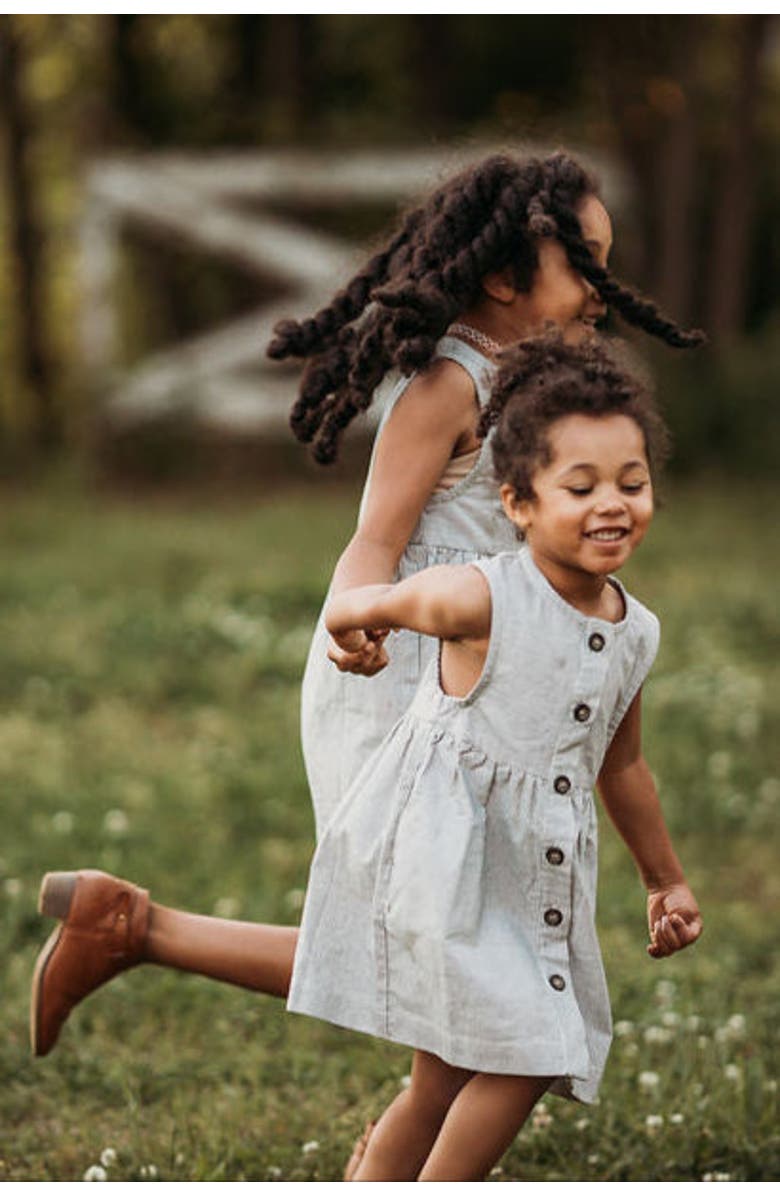 Jackalo Kids’ Organic Cotton Sleeveless Jo Dress, Alternate, color, Engineer Stripe