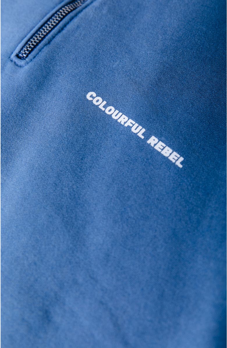 Colourful Rebel CR 85 Washed Zip Sweat, Alternate, color, Blue