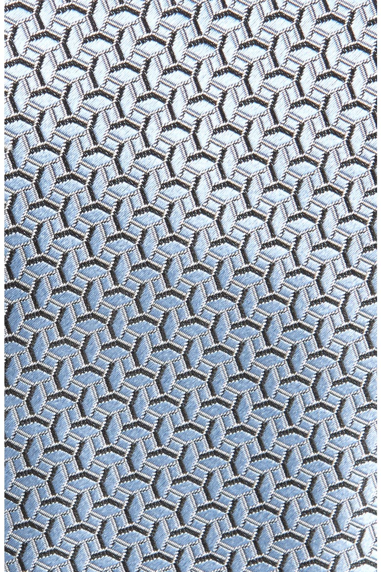 Fili Geo Silk Tie, Alternate, color, BLUE