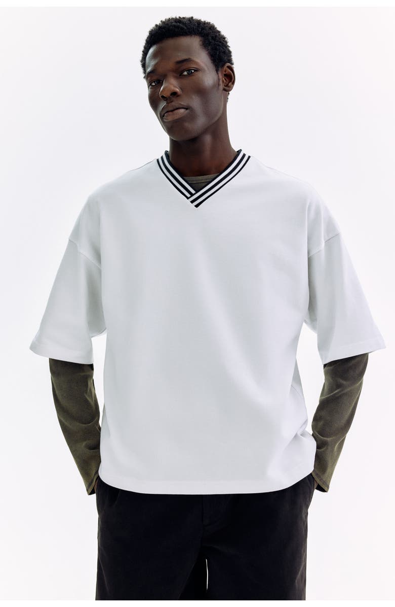 H&M Oversized Fit Cotton T-shirt, Alternate, color, White