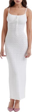 HOUSE OF CB Myla Pointelle Maxi Sweater Dress