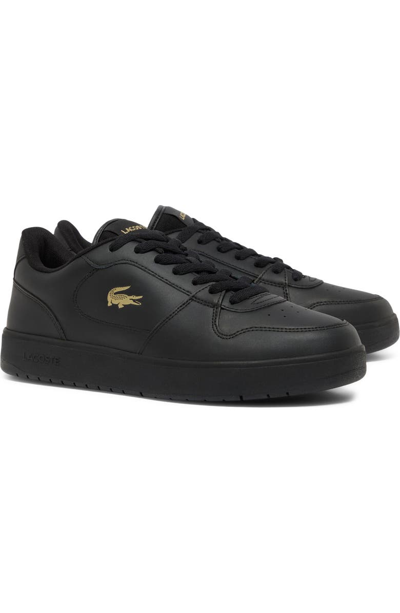 Lacoste Low Top Sneaker, Main, color, Black/ Gold