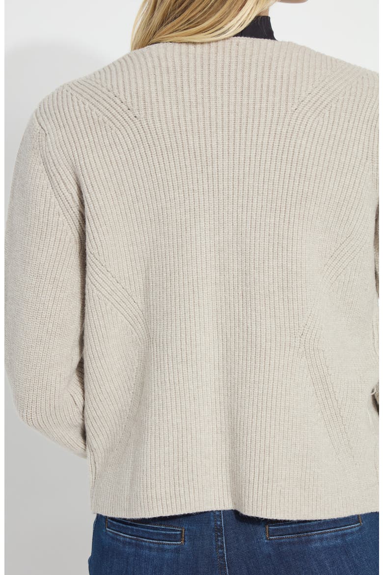 Ravenna Peplum Cardigan, Alternate, color, REFINED TAUPE