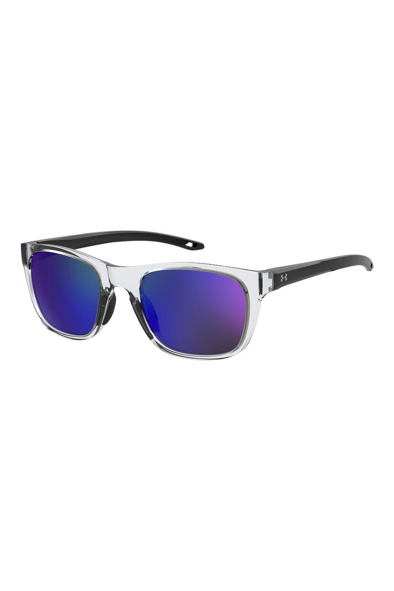 55mm Square Sunglasses, Alternate, color, CRYSTAL