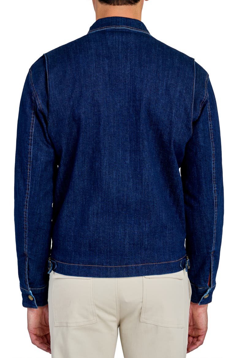 Slim Fit Denim Stretch Utility Work Jacket, Alternate, color, NAVY
