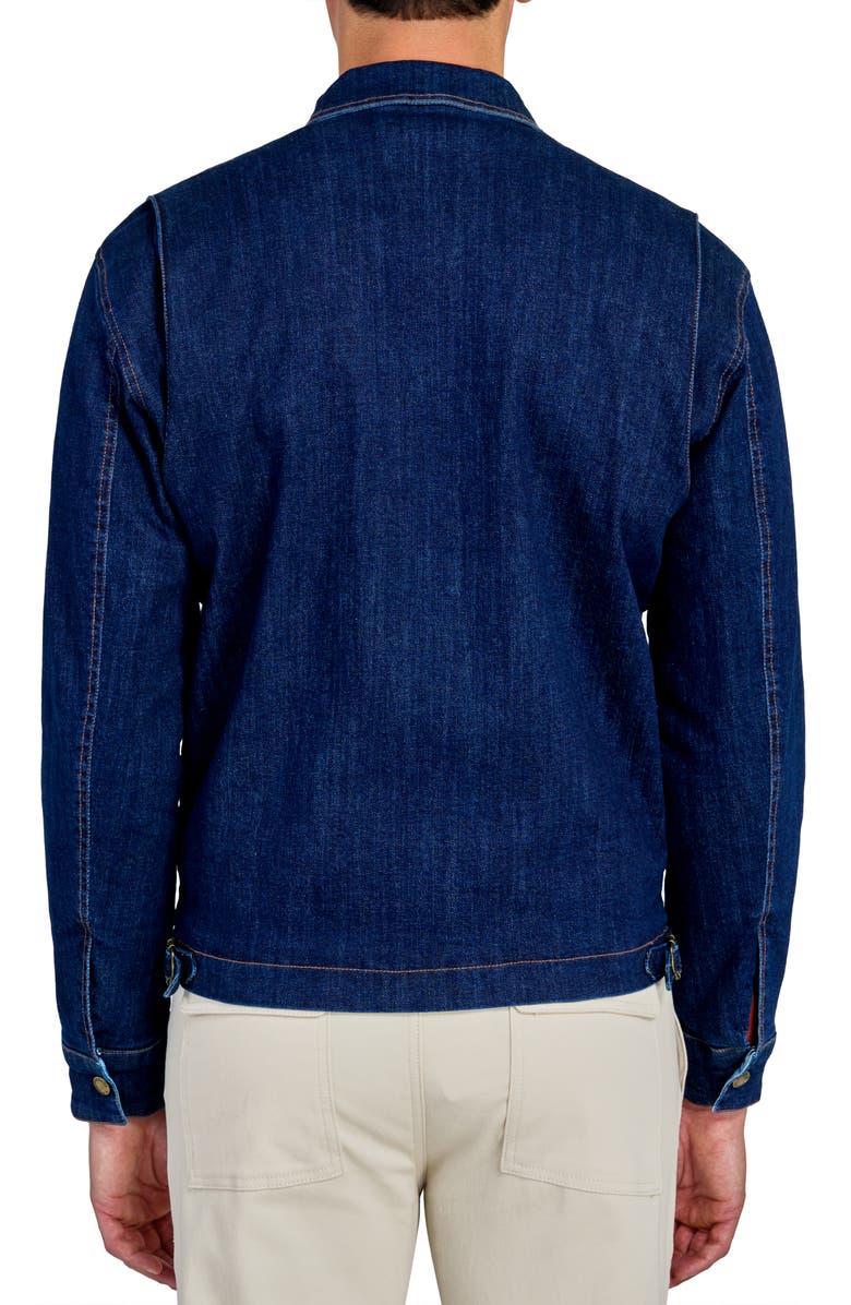 Brooklyn Brigade Slim Fit Denim Stretch Utility Work Jacket, Alternate, color, Navy