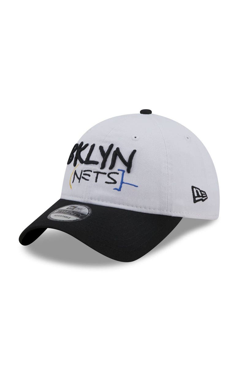 New Era Men's New Era  Teal Brooklyn Nets 2022/23 City Edition Official 9TWENTY Adjustable Hat, Main, color, 