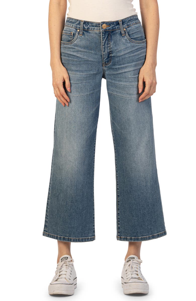 KUT from the Kloth High Waist Ankle Wide Leg Jeans, Main, color, 