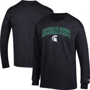 Champion Men's Champion  Black Michigan State Spartans Arch Over Logo Long Sleeve T-Shirt