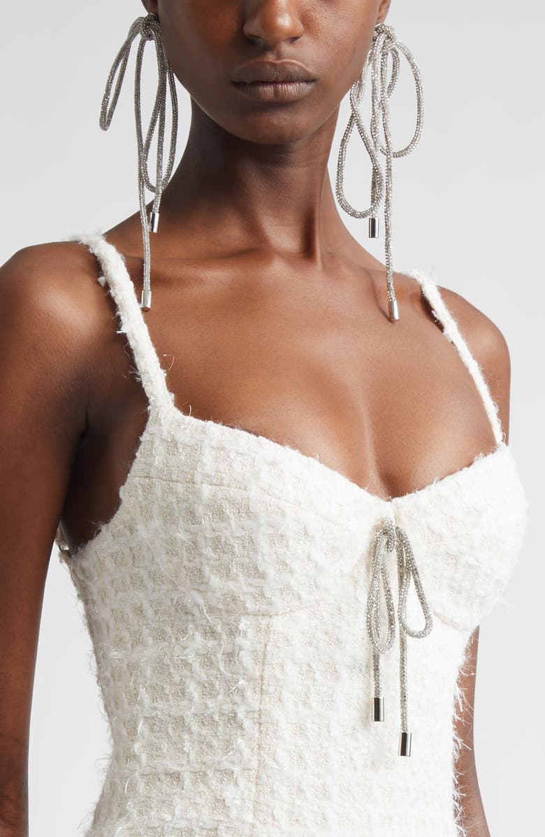 Area Tweed Lady Minidress, Alternate, color, Cream White