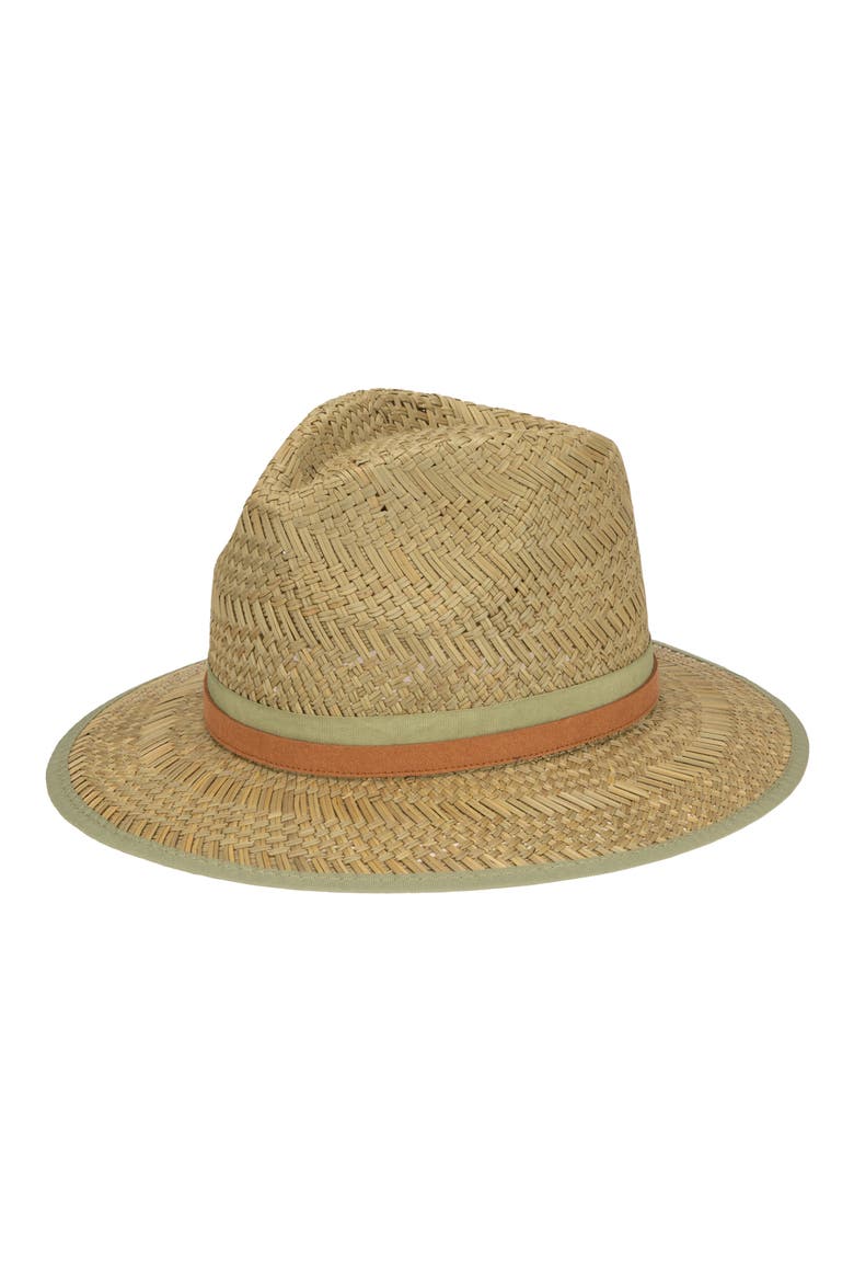Stripe Band Fedora, Main, color, NATURAL