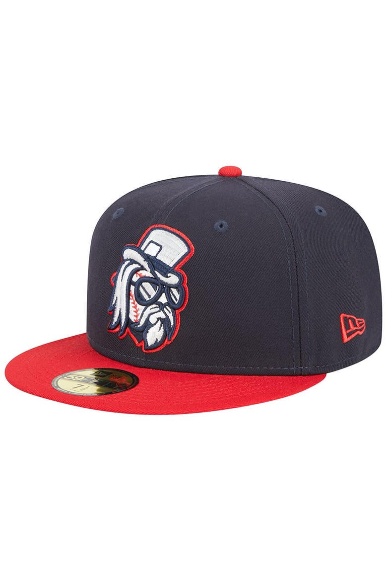 Men's New Era Navy Tulsa Drillers Theme Nights Sound  59FIFTY Fitted Hat, Main, color, Navy