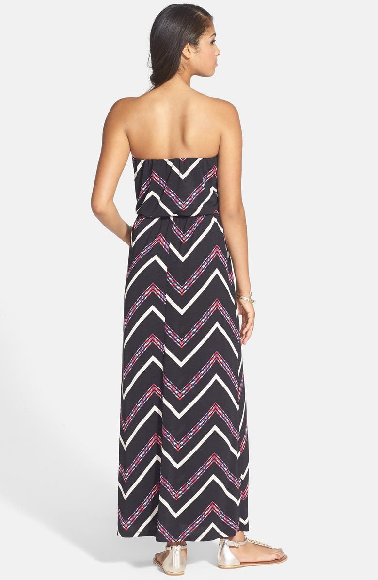 Trixxi Chevron Print Maxi Dress, Alternate, color, 
