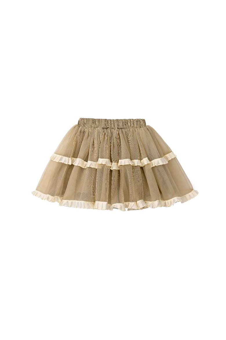 Lace & Tulle Skirt Set, Alternate, color, Brown