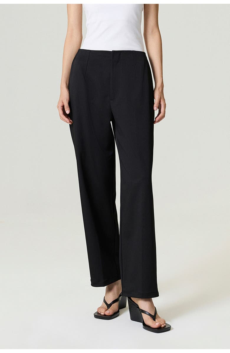 Nocturne Pleat Detailed Pants, Main, color, Black