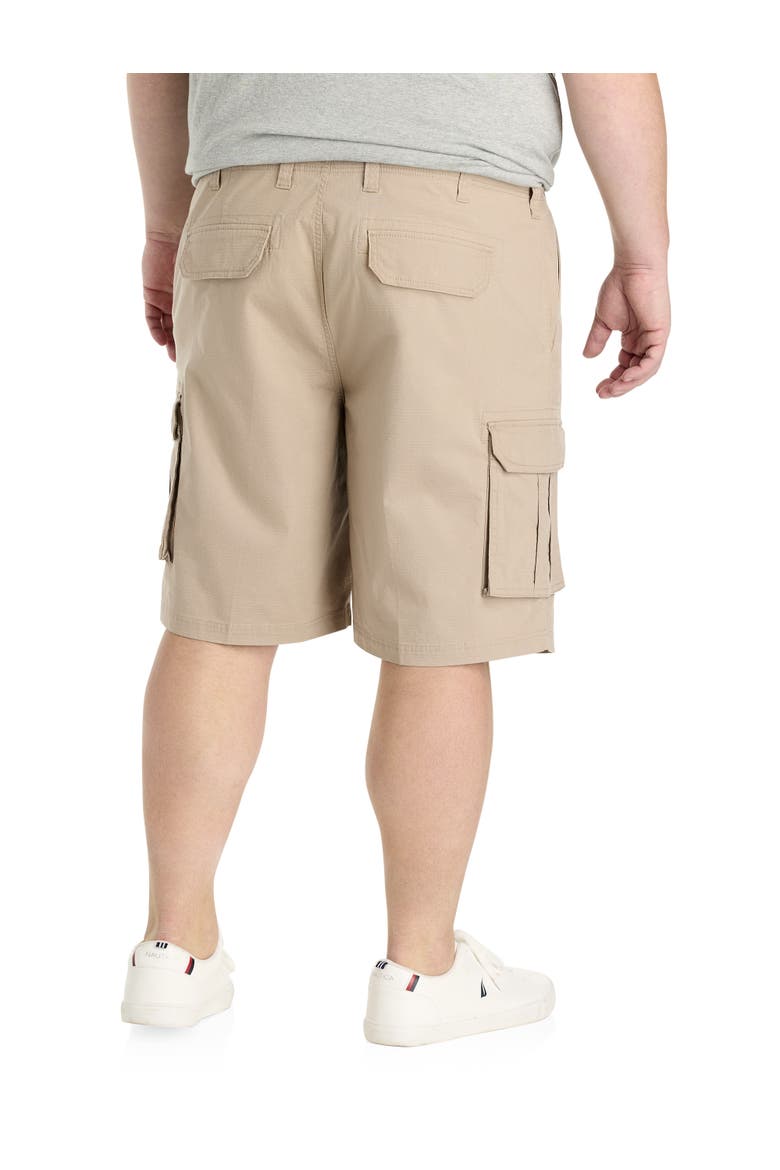 Big & Tall Stretch Ripstop Cargo Shorts, Alternate, color, KHAKI