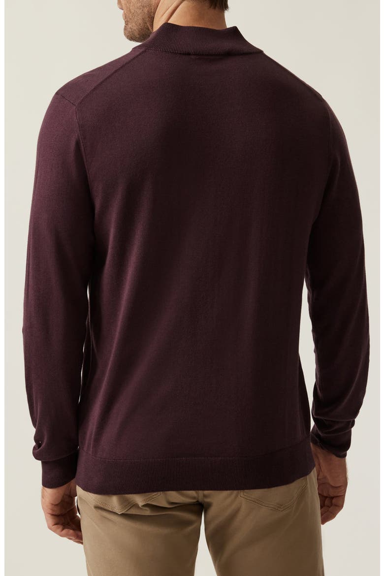 Quarter Zip Sweater, Alternate, color, BURGUNDY
