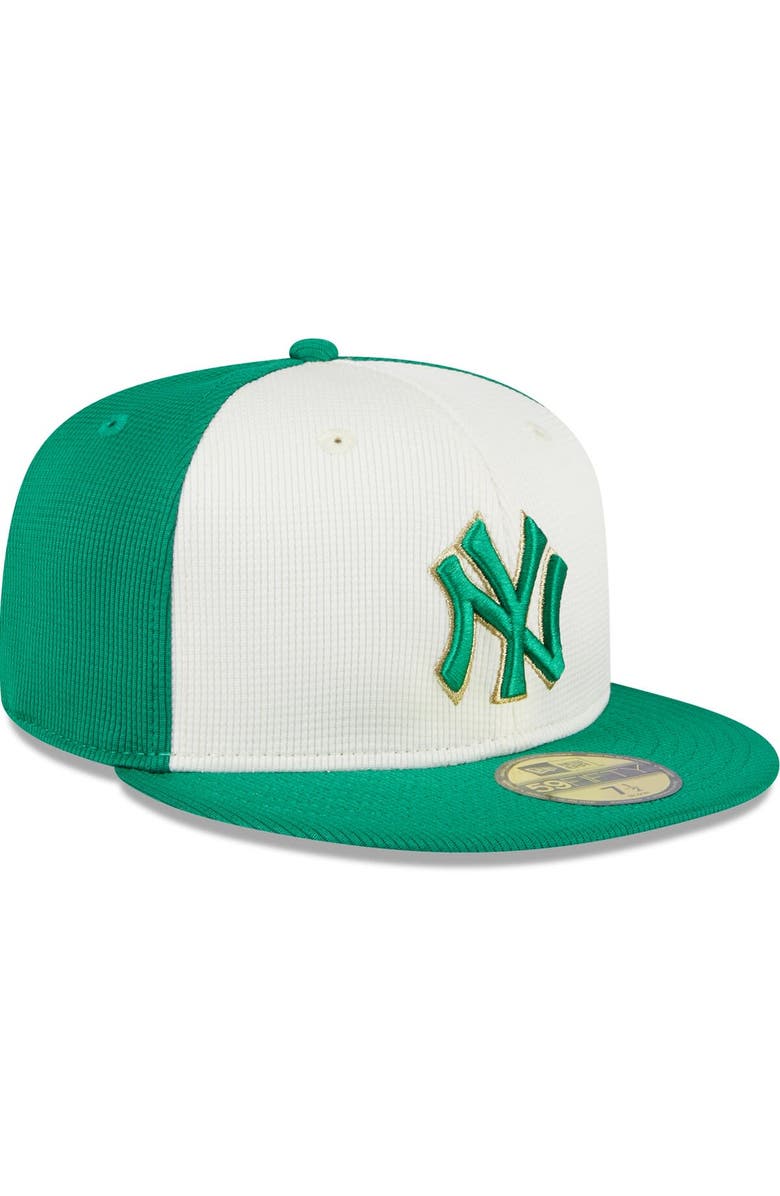 New Era Men's New Era White/Green New York Yankees 2024 St. Patrick's Day 59FIFTY Fitted Hat, Alternate, color, 