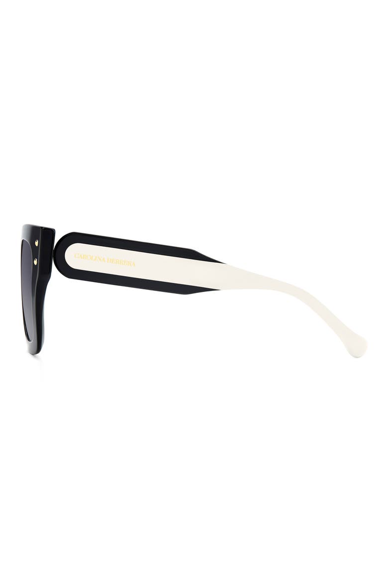 51mm Gradient Square Sunglasses, Alternate, color, BLACK/ DARK GREY SF
