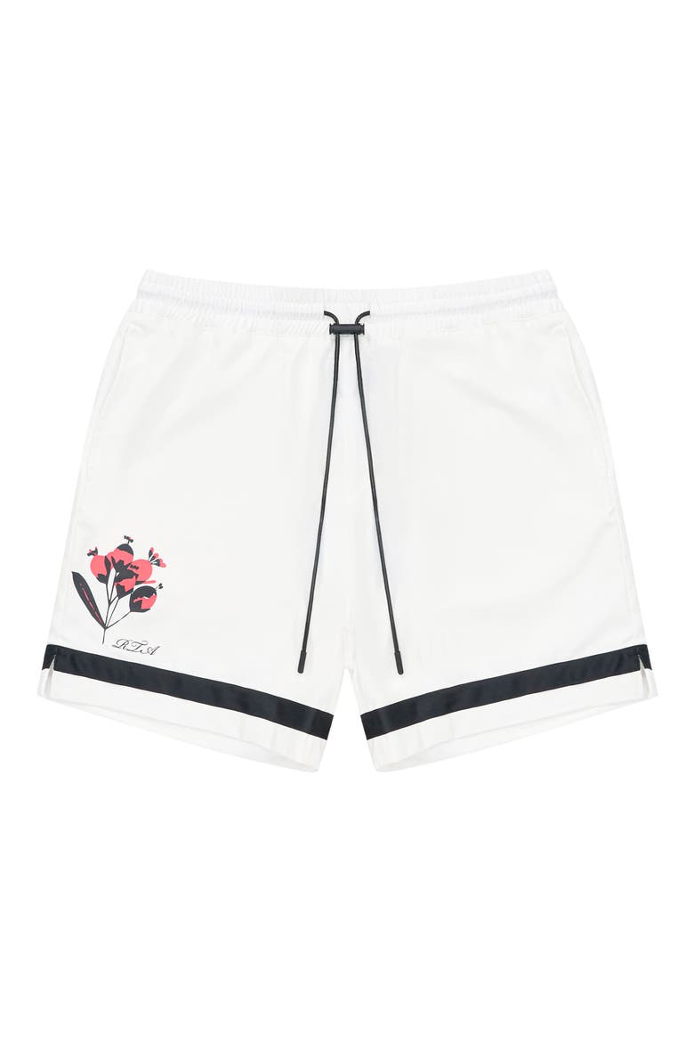 Clyde Pull-On Shorts, Main, color, WHITE POPPY