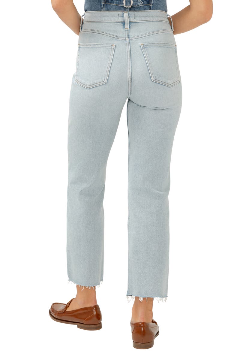 Silver Jeans Co. Highly Desirable Raw Hem High Waist Straight Leg Jeans, Alternate, color, Indigo