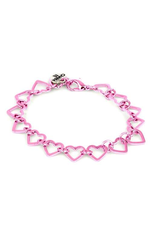 Charm It !® Kids' Heart Chain Bracelet In Pink