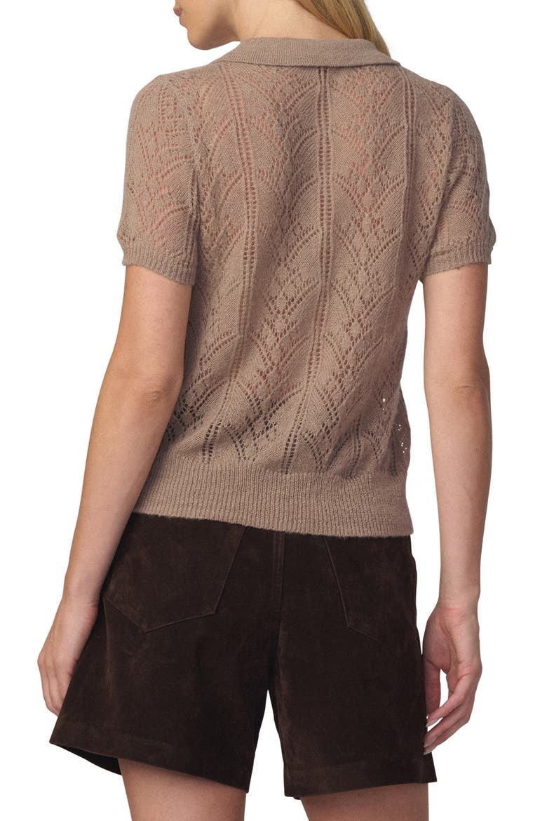 The Davey Open Stitch Short Sleeve Cardigan, Alternate, color, MINK