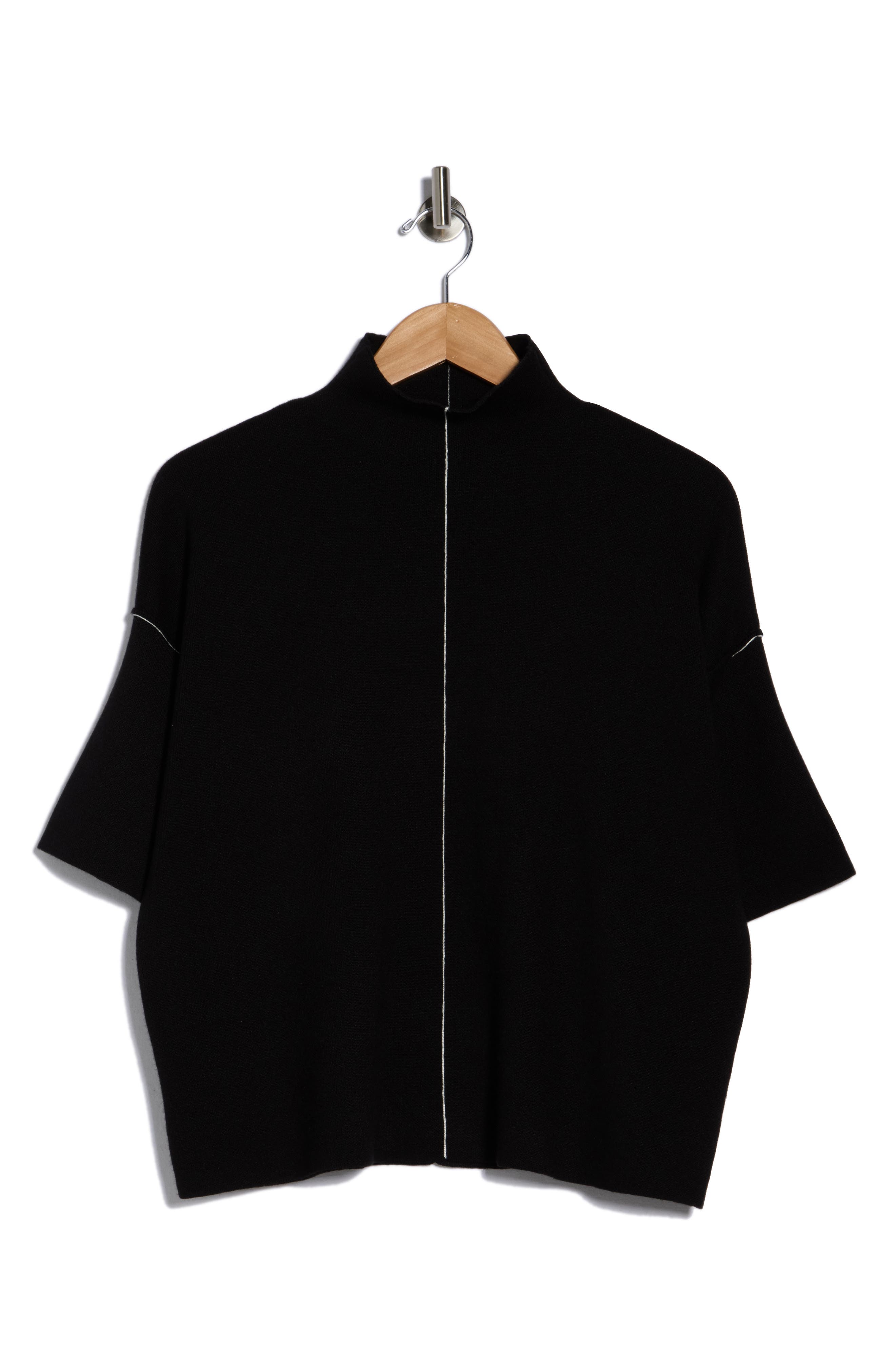 MAX STUDIO Elbow Sleeve Mock Neck Sweater