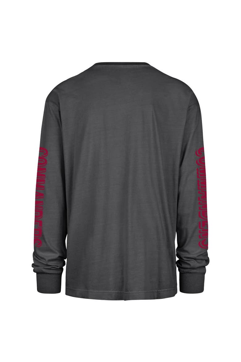 Men's '47 Black Washington Commanders Cairn Ravine Foundation Long Sleeve T-Shirt, Alternate, color, Charcoal