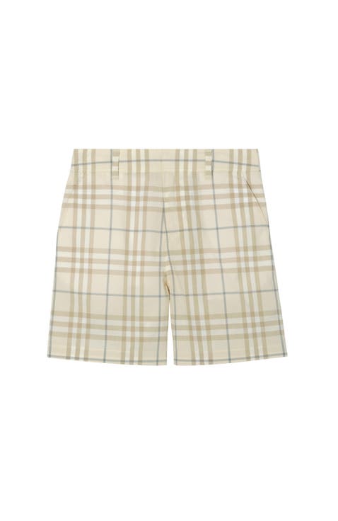 Check Cotton Shorts