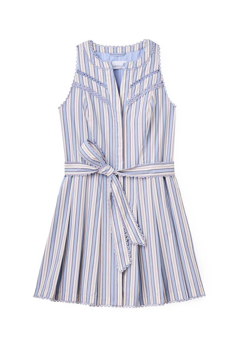 Hadley Romper - Yarn-Dyed Stripe Pale Blue, Main, color, Pale Blue Stripe