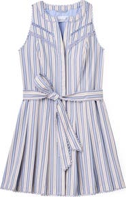 Cartolina Hadley Romper - Yarn-Dyed Stripe Pale Blue
