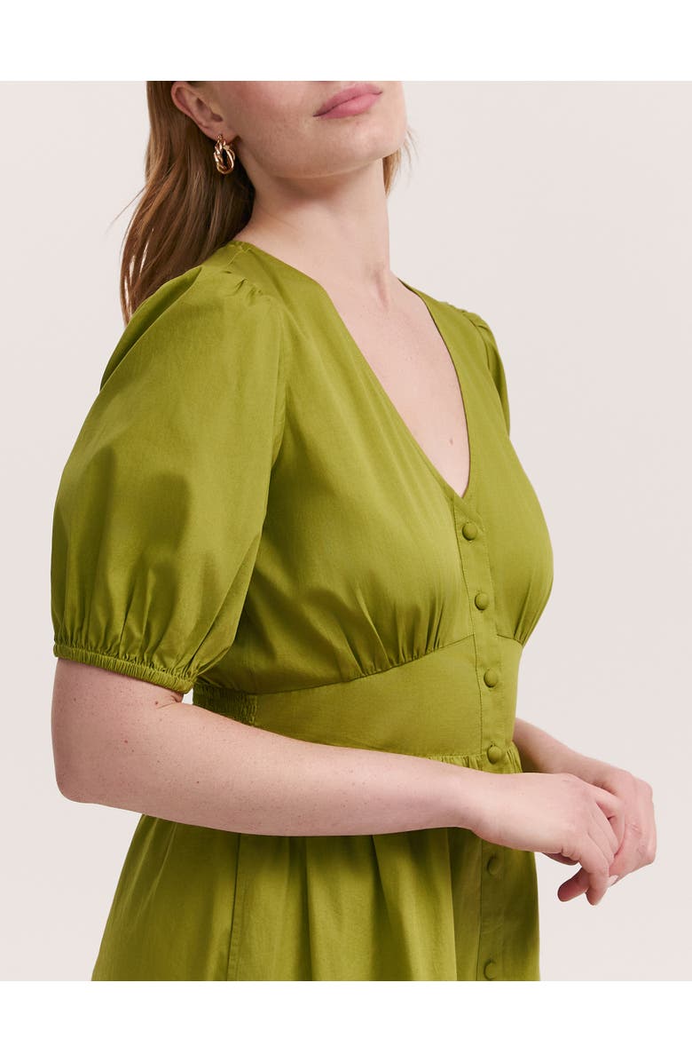 Finery London Addison Cotton Midi Tea Dress, Alternate, color, Light Green