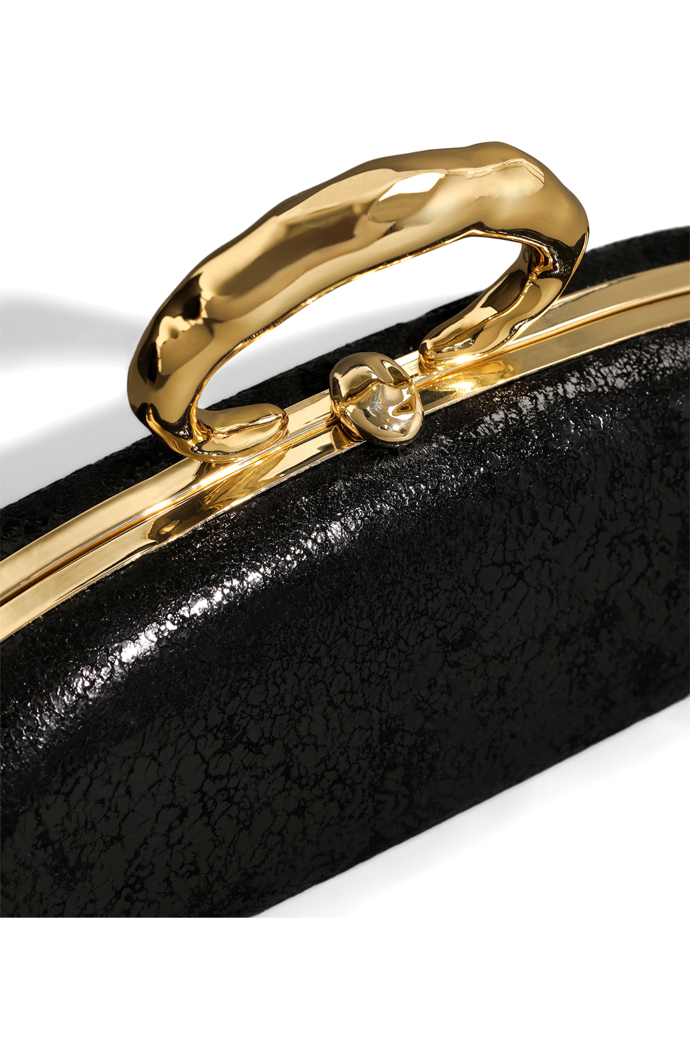 Alexis Bittar Molten Bullet Leather Minaudière, Alternate, color, 