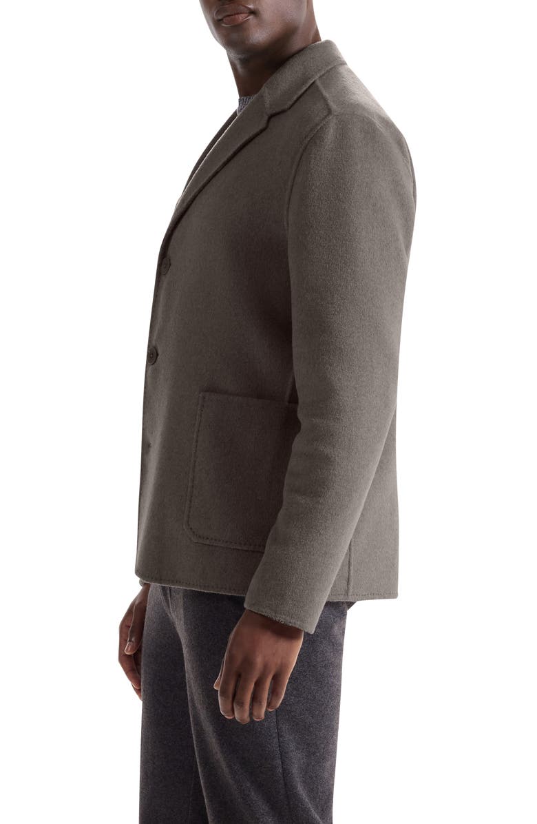 Bugatchi Felted Wool Blend Three Button Blazer, Alternate, color, Walnut