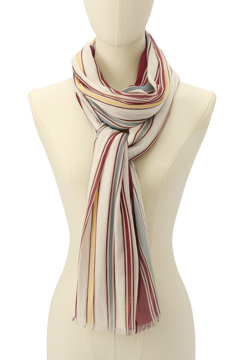 viscose oblong scarf, Alternate, color, MULTI
