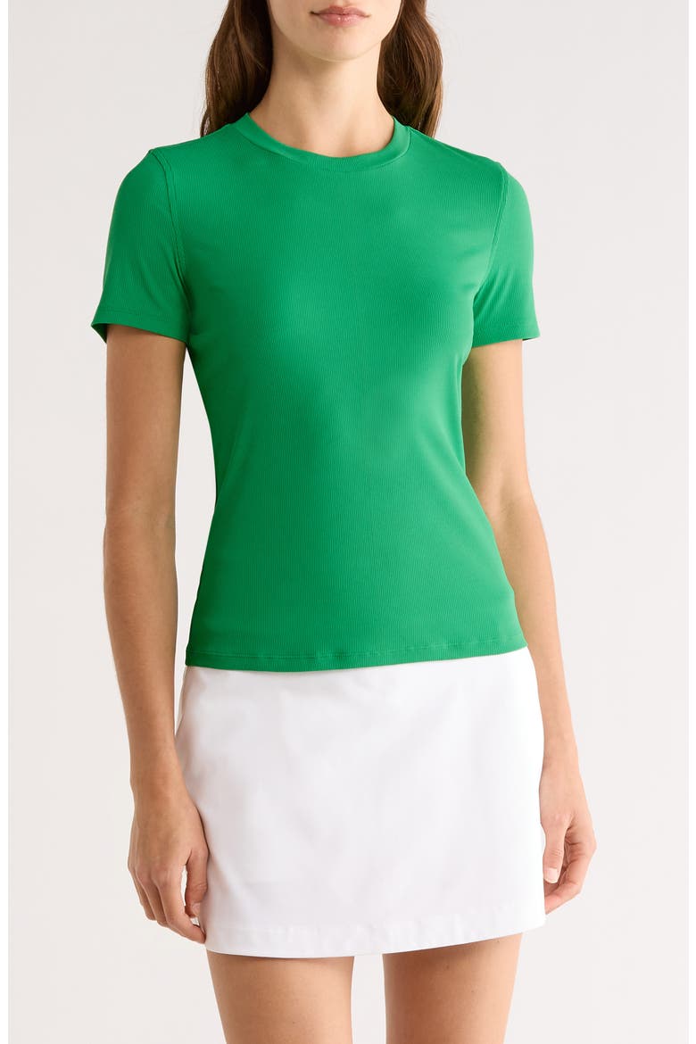 Tech Golf UPF 50+ Rib T-Shirt, Main, color, CLOVER