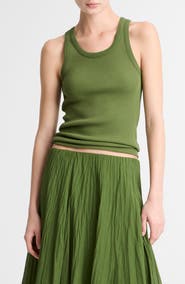 Vince Scoop Neck Rib Tank